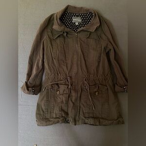 Market & Spruce 2014 Aesthetic Green Army Style Jacket